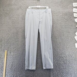 Adidas Pants Womens Size 10 Gray Slim Fit Stretch Golf Performance Zip Pockets